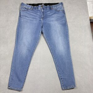 LuLaRoe‎ Size 44 US 24W Blue Skinny Jeans Magic Waistband Stretch